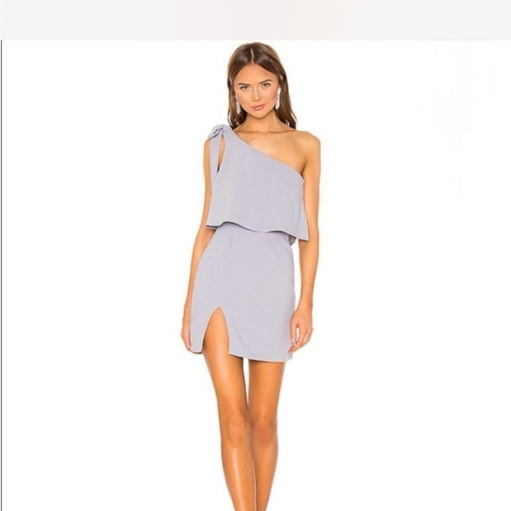 Revolve Superdown One-Shoulder Gray/Light Purple Dress - XS